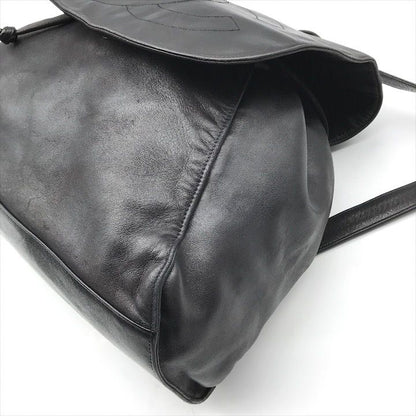 Chanel Jumbo CC Logo Mark Backpack Lambskin Black
