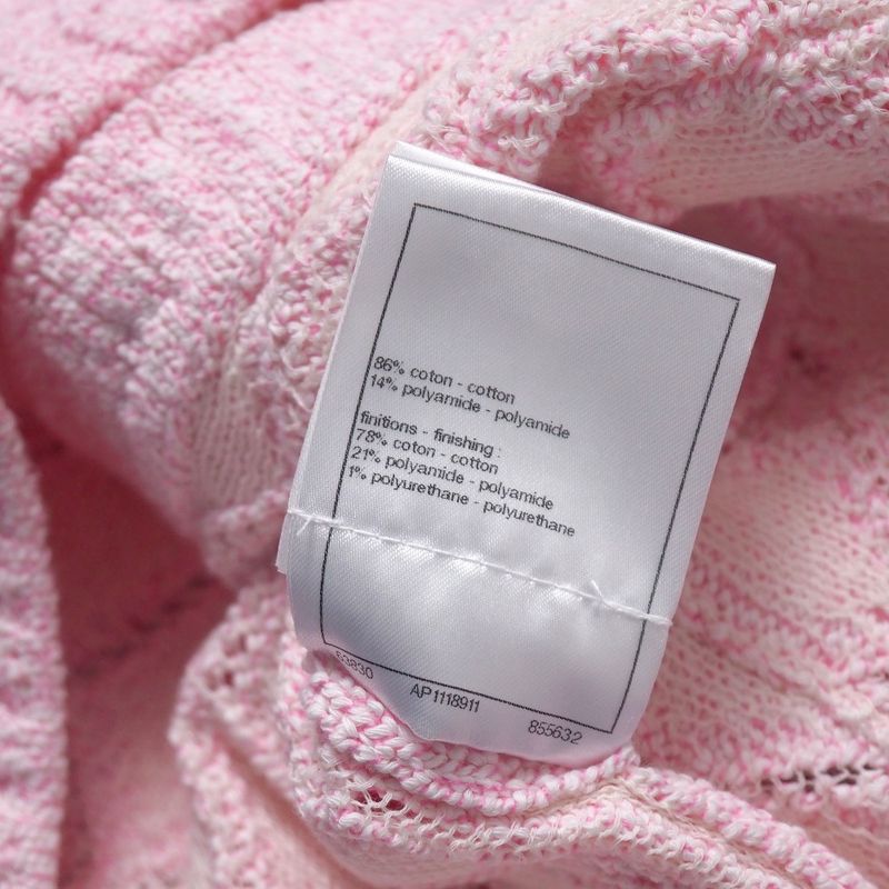 2023Chanel Knitwear Size 34 Long Sleeves Cardigan CC Logo Coco Mark Buttons