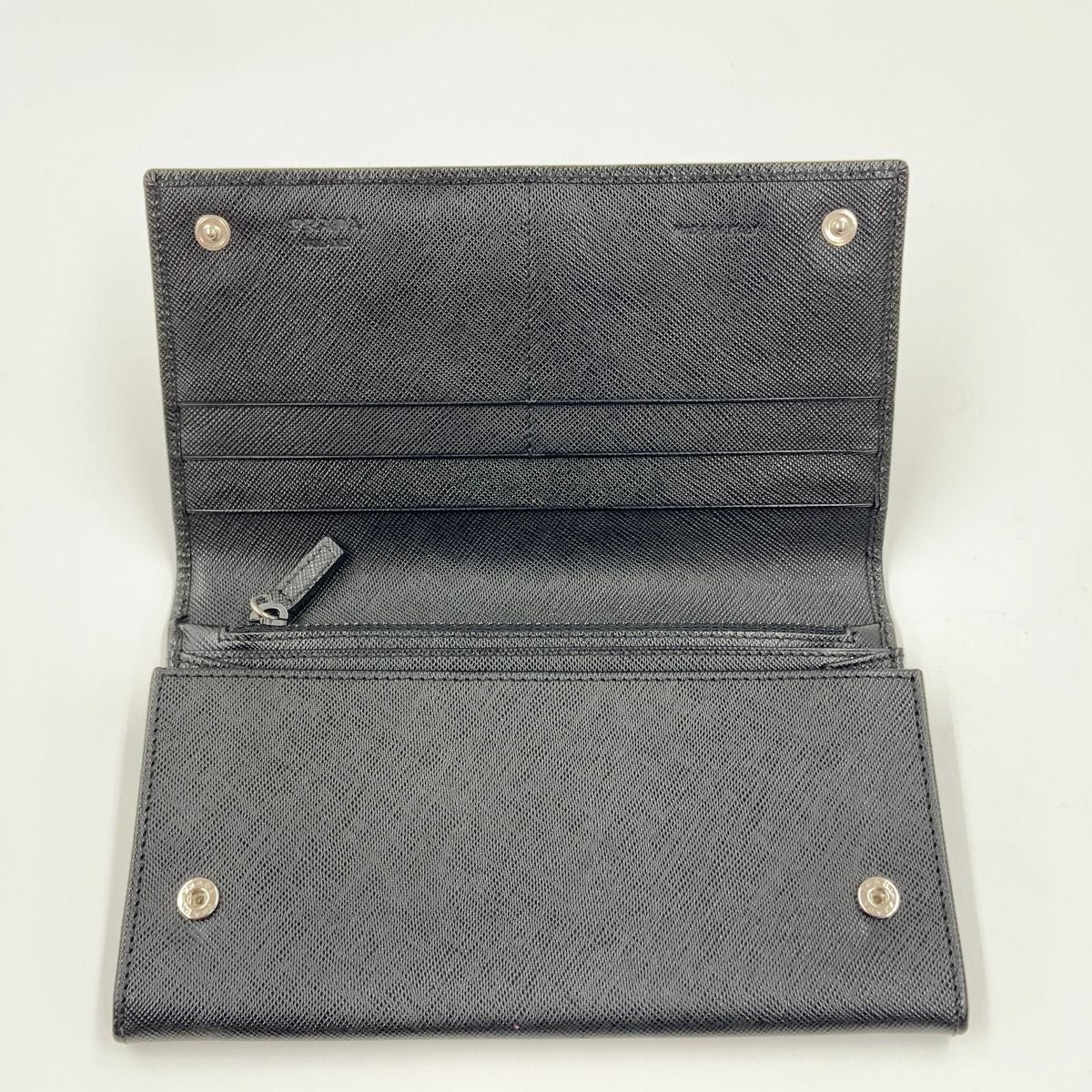 Prada Saffiano Long Wallet Black