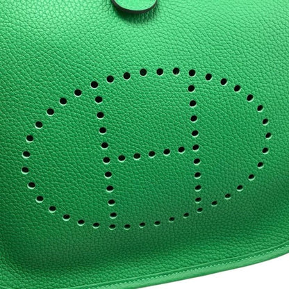 Hermes Shoulder Bag Evelyn PM Evelyn W Engraved Taurillon Clemence Vert Yucca
