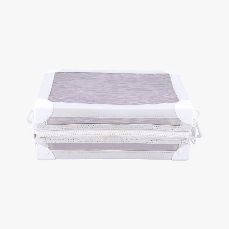 Louis Vuitton Soft Trunk Transparent X White Epi Plat Jouge M55602 Du3199