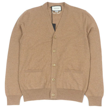 Gucci 20AW 599866 100% Cashmere GG Logo Embroidery Long Sleeves Knit Cardigan