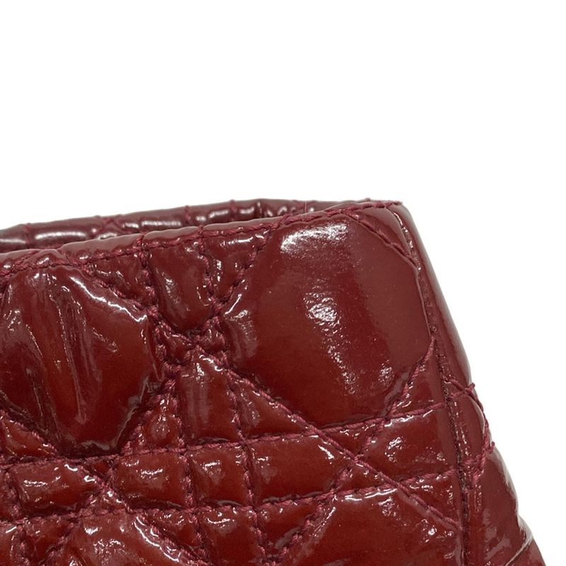 Dior/christian Dior Tote Bag Canage Stitch Red Chain Shoulder Leather