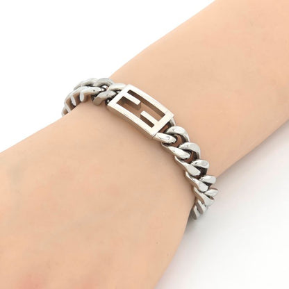 Fendi Baguette Bracelet M 19.5cm (7.68in) Long Silver-colored Palladium-polished