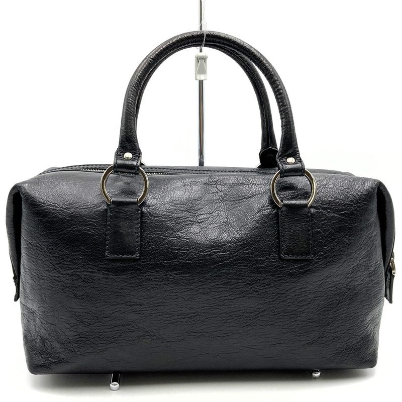 Gucci 113009 Handbag Mini Boston Leather Black Women Men Fashion