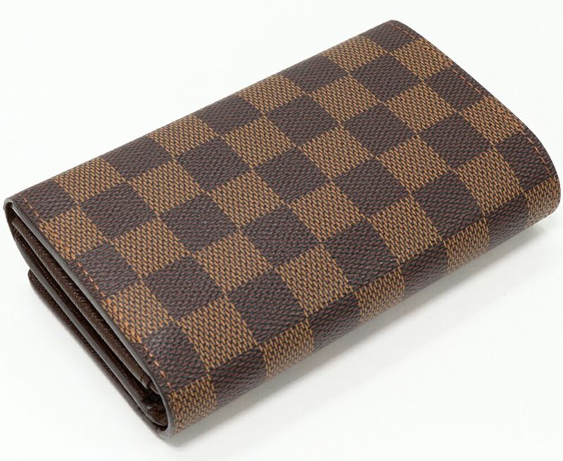 Louis Vuitton L-shaped Zipper Folding Wallet With Coin Purse Damier Portefeuille