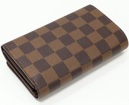 Louis Vuitton L-shaped Zipper Folding Wallet With Coin Purse Damier Portefeuille