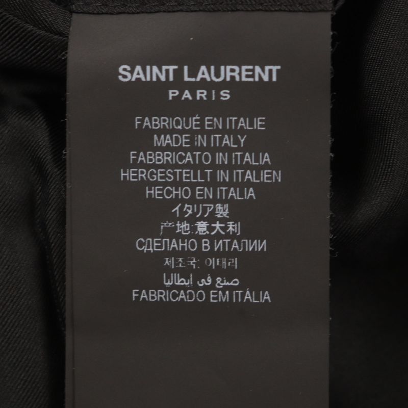  Saint Laurent Paris 2021 687349 100% Silk Lining Single Jacket Tailored
