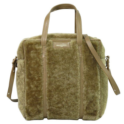 Authentic Balenciaga Bazar Shopper 2WAY Shoulder Bag Handbag Pochette Mouton