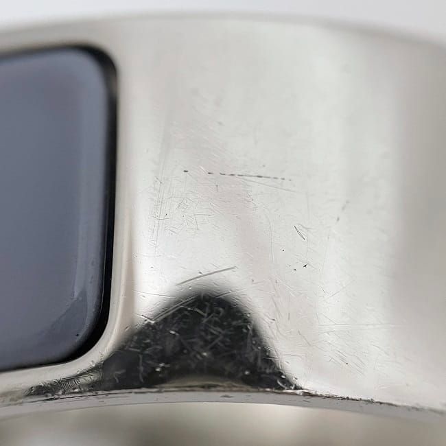 Hermes Bangle Click Clack Silver Light Blue Excellent Condition Metal