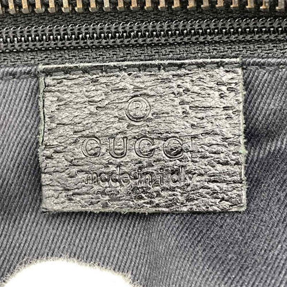 Gucci 113009 Handbag Black GG Canvas/leather Ladies Men Fashion Branded High