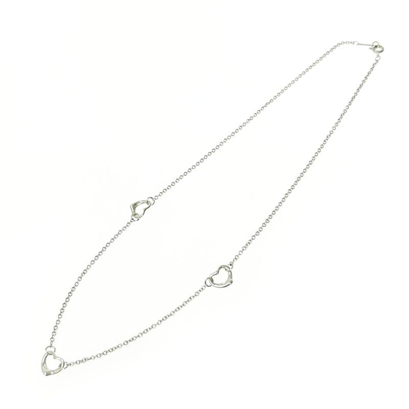 Tiffany & Co Silver Open Heart 3p Necklace 3.3g 925 Engraved 426069 Necklace