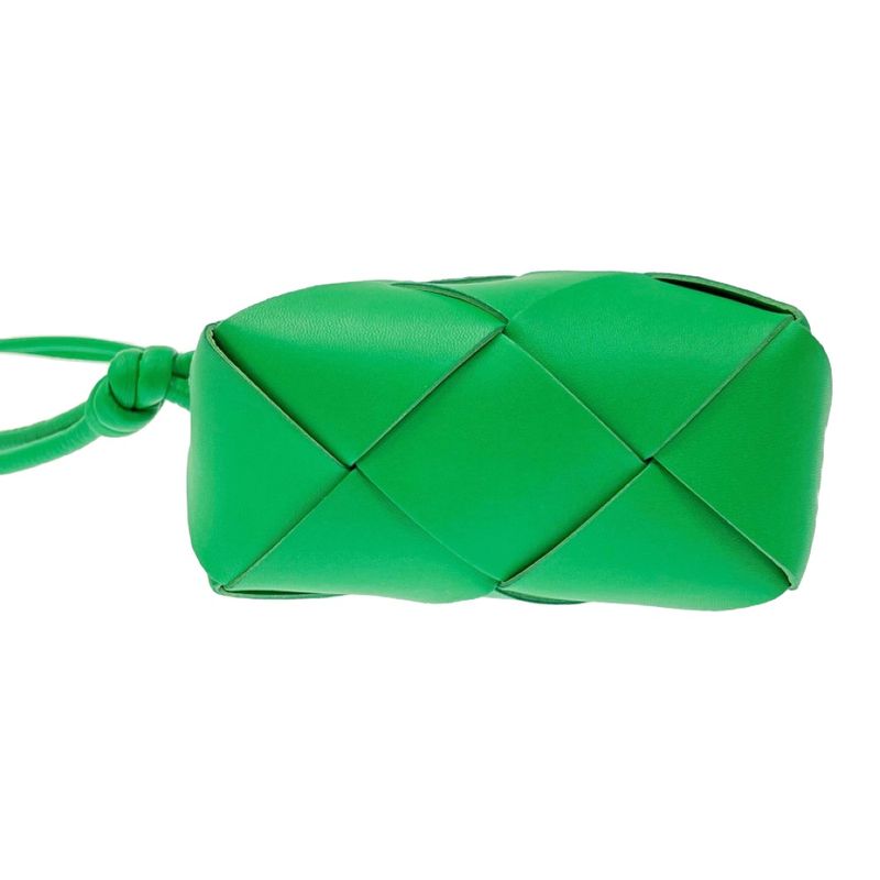Bottega Veneta Lambskin Mini Cassette Camera Bag Green 404068