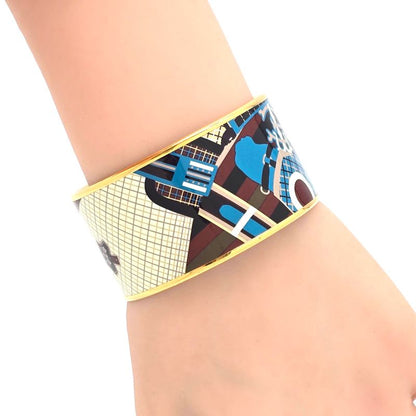 Hermes Emailles TGM Bangle Bracelet Approx 195cm (768in) Around The Wrist Horse