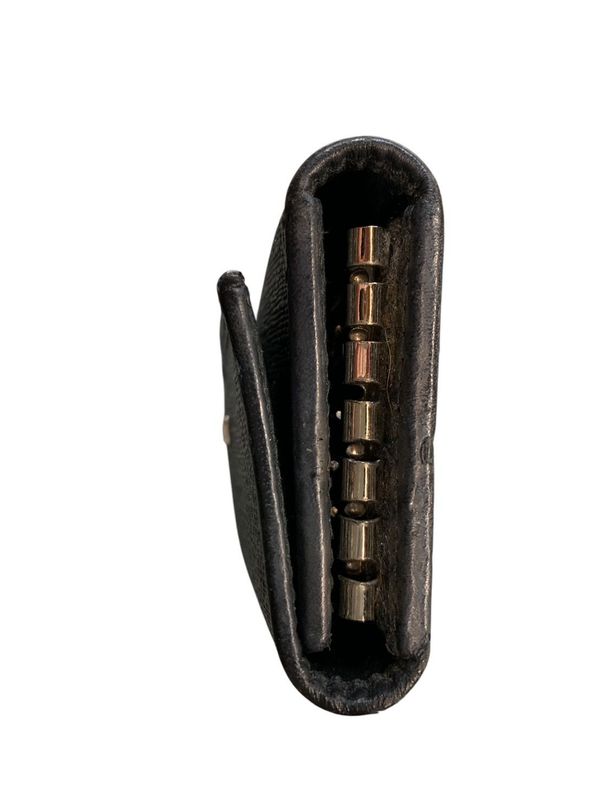 1991bvlgari Key Case 6-Stacks Weekend Silver Hardware Gray Pre-Owned