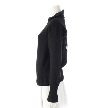 Chanel 96A Cashmere Back Logo Deca Coco Mark High Neck Knit Sweater Top