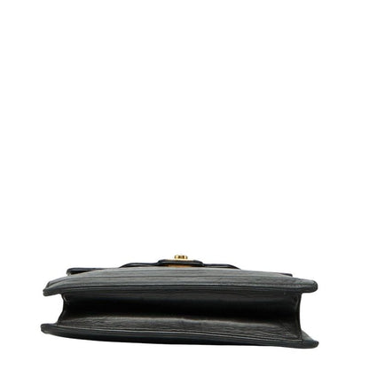 Chanel Coco Mark Crossbody Shoulder Bag Black Lambskin Women Chanel