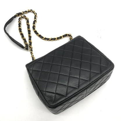 Chanel Quilted Big CC Logo Chain Shoulder Bag Black