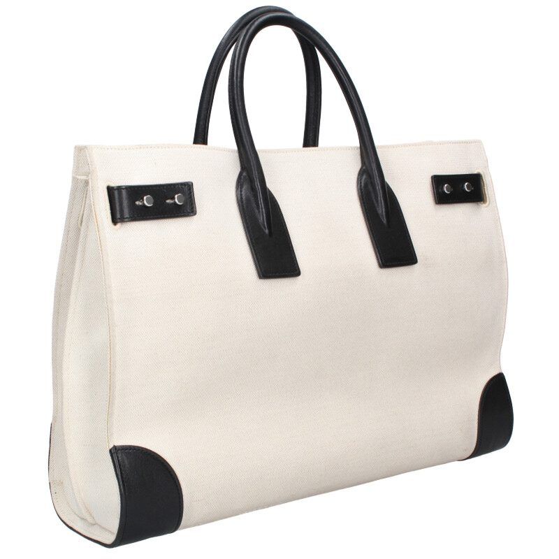 Saint Laurent Paris 631526 Thin Large Sac De Jour Canvas Tote Bag Men's