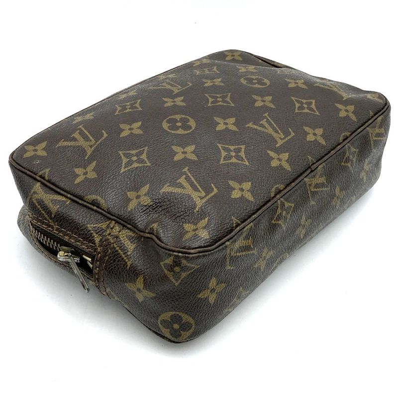 Louis Vuitton Trousse Toilette 23 M47524 Pouch Clutch Bag Brown Monogram Canvas