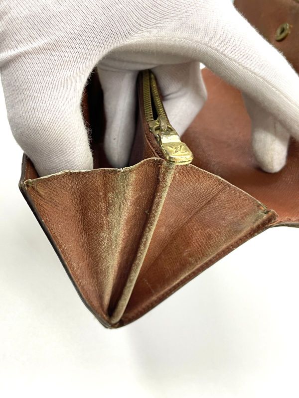 Louis Vuitton Monogram Pochette Porte Monet Cles Di Long Wallet M61725 Brown