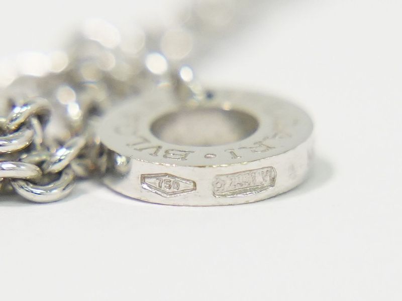 Authentic Bulgari Bvlgari Parentesi 750 WG Necklace Pendant White Gold Parentesi