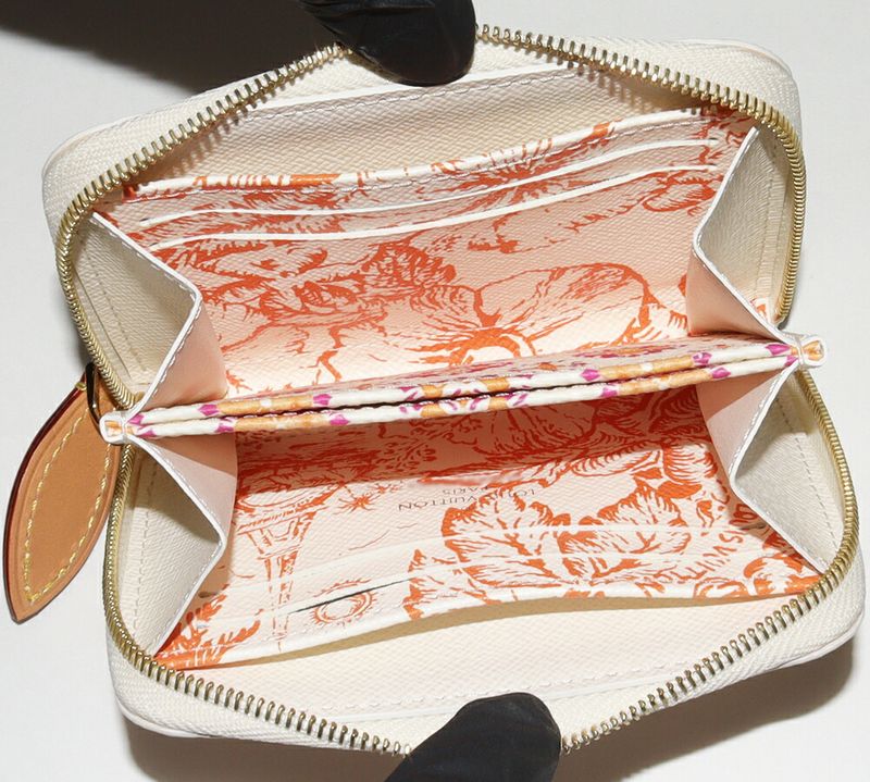 Louis Vuitton Coin Case Monogram Tile Coral Zippy Coin Purse M83658