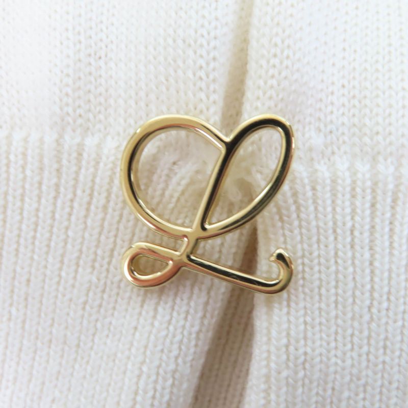 LOEWE S359y16k24 100% Cashmere Long Sleeve Knit Cardigan With Logo Hardware