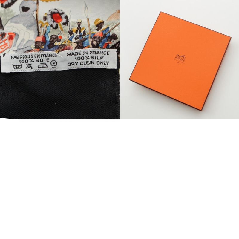 Hermes Carré 90 Cavaliers Peuls Poole Horsemen Silk Scarf Black Multicolor