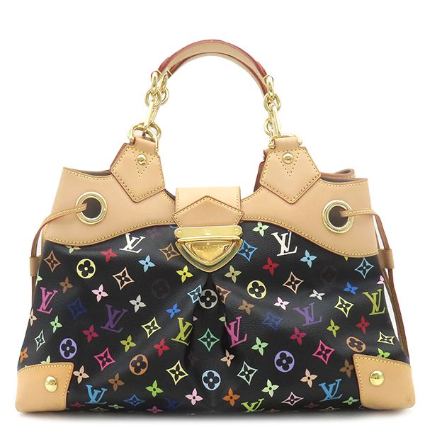 Louis Vuitton Handbag Ursula Monogram Multicolor Noir Black Gold Hardware Black