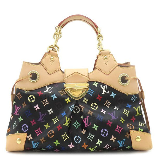 Louis Vuitton Handbag Ursula Monogram Multicolor Noir Black Gold Hardware Black
