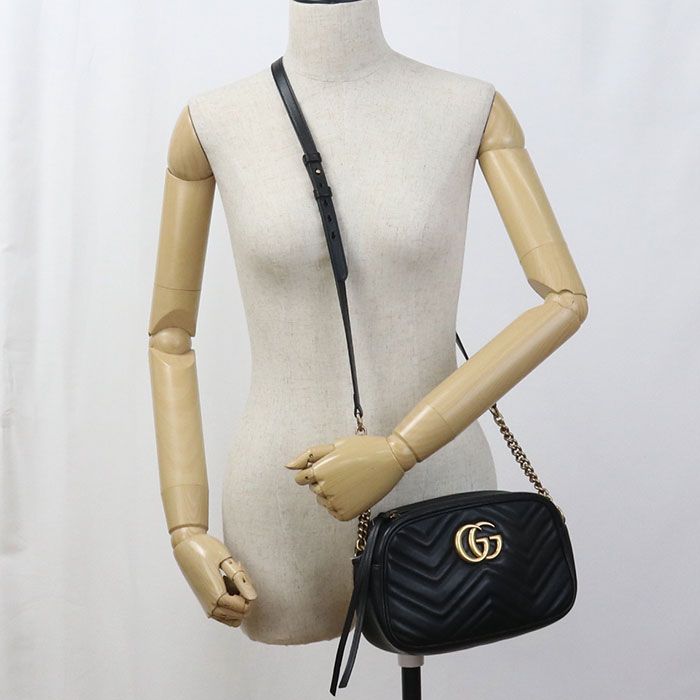 Gucci Small Camera Bag GG Marmont 447632 Shoulder Bag Leather Women