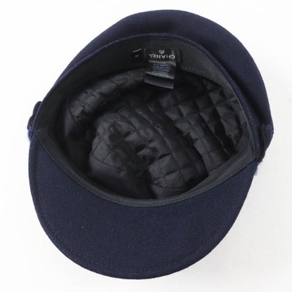 CHANEL 2019 19V With Coco Mark Tweed Use Cassock Dark Navy S Made In Germany