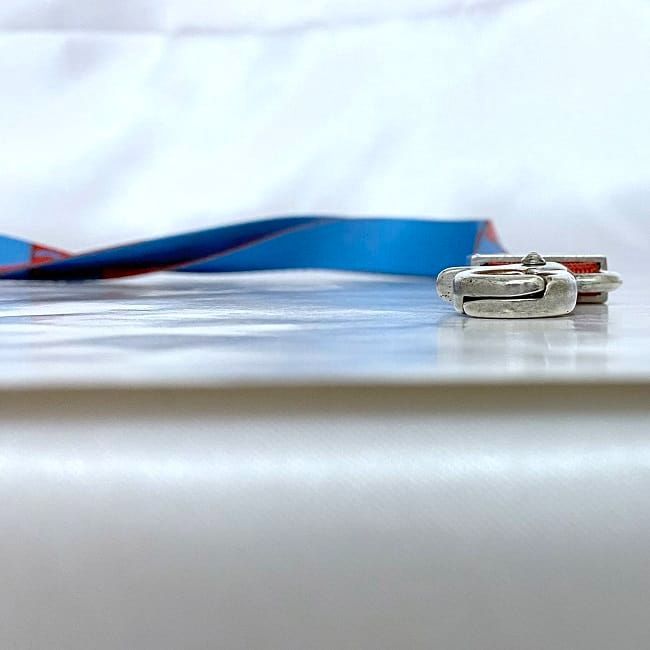 Chanel Neck Strap Blue Red Sport Ec20202 Excellent Condition