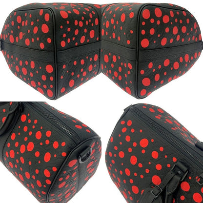 Louis Vuitton M21674 Monogram Keepall Bandoliere 50 X Yayoi Kusama Black 395914