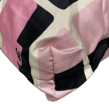 Chanel Tote Bag Matelasse Pink X Black X White Gold Hardware / Chain Shoulder /