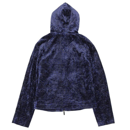 Emporio Armani Velour W Zip Up Hoodie Navy 44 Made In Bulgaria Men's