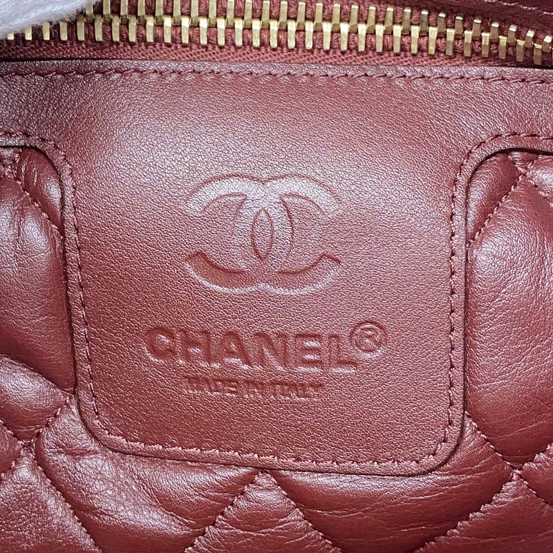 Chanel Tote Bag Coco Cocoon Leather Beige Gold Hardware Women's