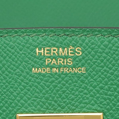 Hermes Handbag Birkin 30 Vaux Epson Cactus Gold Hardware Green D Engraved Box