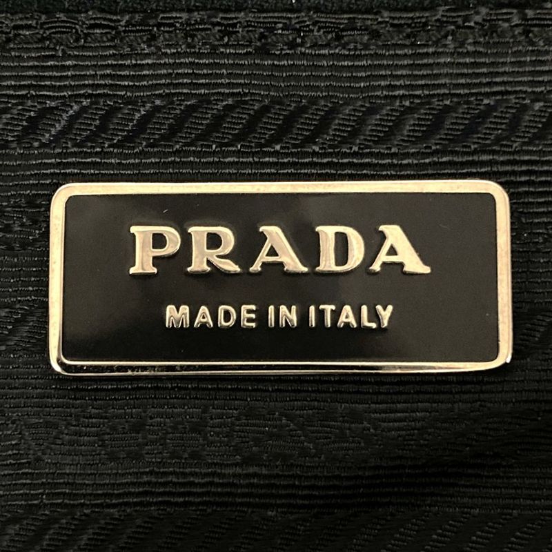 Prada Backpack Daypack Navy Nylon/leather Triangle Logo Triangle Logo Women's