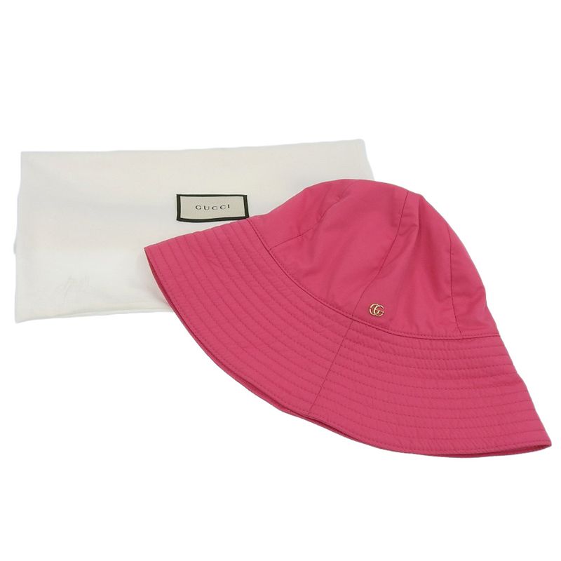 Unused With Tags Gucci 2023item 729470 Brella Cloche GG Metal Nylon Bucket Hat