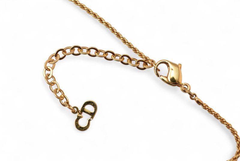 Christian Dior Necklace Christian Dior Vintage GP Emblem Gold