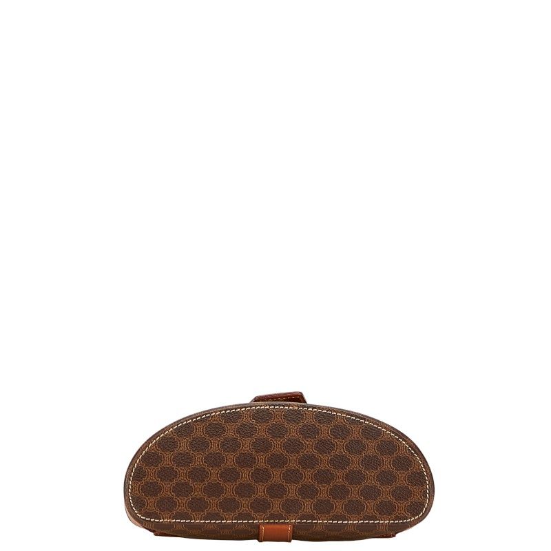 Celine Macadam Vanity Bag Shoulder Bag 2WAY Brown PVC Leather Women Celine