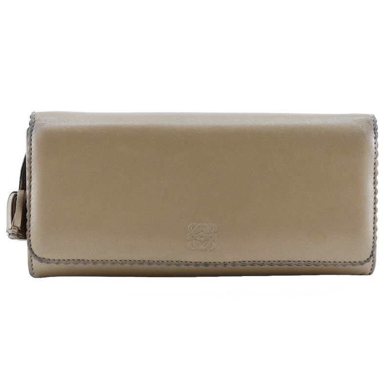 Loewe 182n81f13 Lambskin Beige Ladies Long Wallet