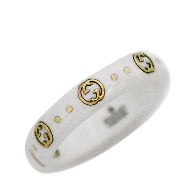 Gucci Icon Ring F22977 White Yellow Gold