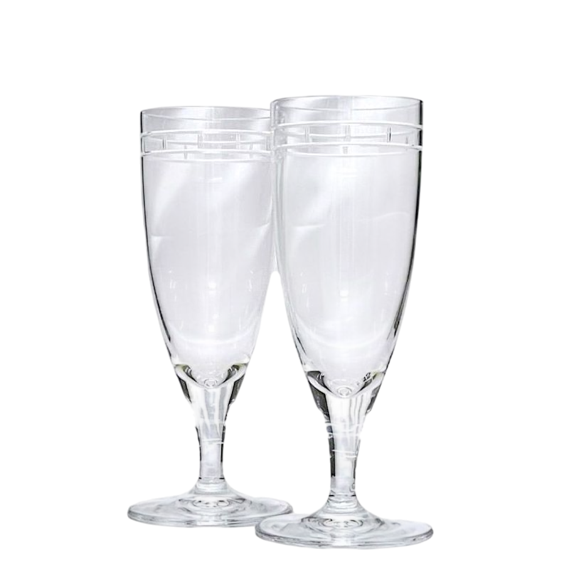 Tiffany & Co Pair Of Clear Atlas Glasses Unused Excellent Condition Glass S