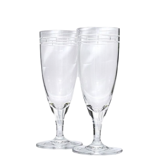 Tiffany & Co Pair Of Clear Atlas Glasses Unused Excellent Condition Glass S