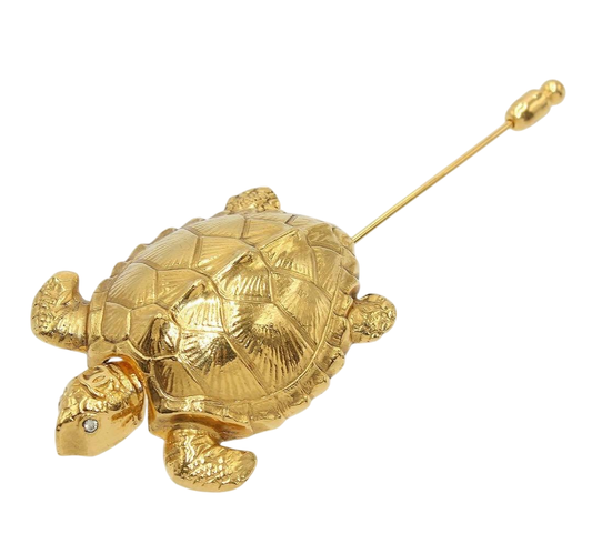 Chanel Turtle Motif Coco Mark Brooch