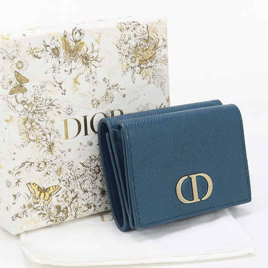 DIOR Trifold Wallet Dior Caro Trifold Wallet Leather Women