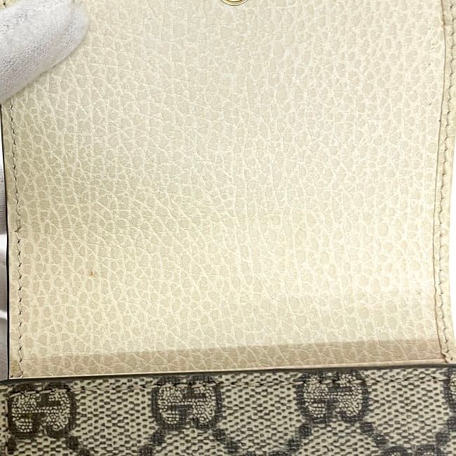 Gucci Bifold Wallet Beige White Marmont 598587 Excellent Condition